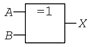 Rectangle Symbol of an XOR logic-gate.